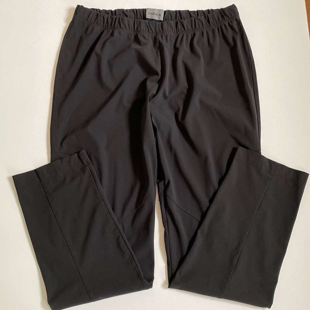 OSKA Black Jersey Women’s Pull-On Elastic Waist Pants Trousers 505 size 14 - Picture 2 of 16
